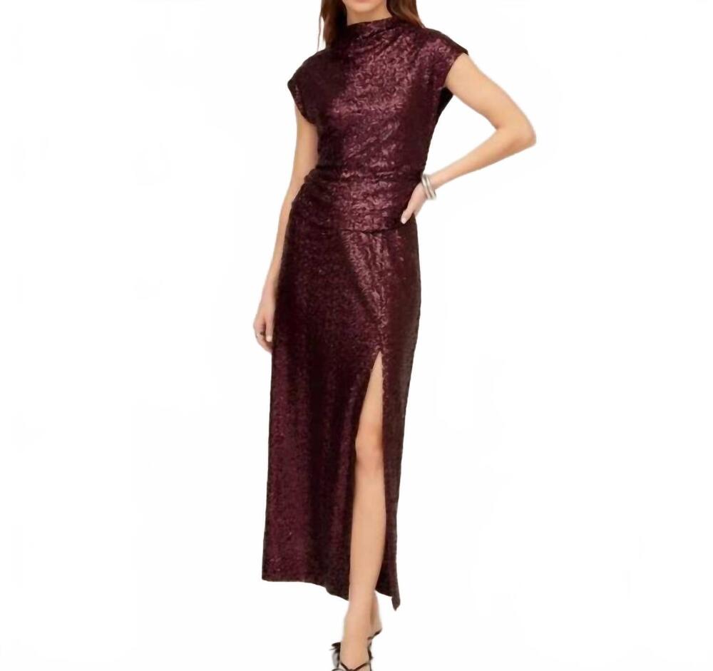 NEW FIFTEEN TWENTY cora sequin maxi skirt in purple